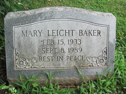 Mary <I>Leicht</I> Baker 