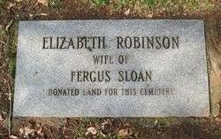 Ann Elizabeth <I>Robinson</I> Sloan 