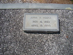 Anna Elizabeth <I>King</I> Hodge 