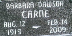 Barbara Jean <I>Dawson</I> Carne 