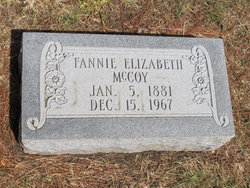 Fannie Elizabeth <I>Cloud</I> McCoy 