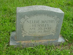 Nellie <I>Mathis</I> Hensley 
