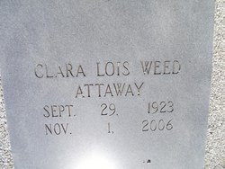 Clara Lois <I>Weed</I> Attaway 