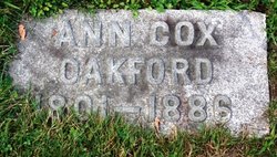 Ann <I>Cox</I> Oakford 