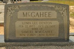 Salomie Lee “Loma” <I>Denton</I> McGahee 