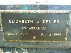 Elizabeth <I>Abraham</I> Keller 
