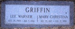 Mary Christina “Tina” <I>Brewington</I> Griffin 