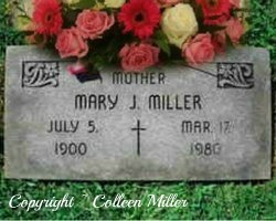Mary Josephine <I>Tierney</I> Miller 