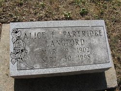 Alice Fae <I>Partridge</I> Langford 