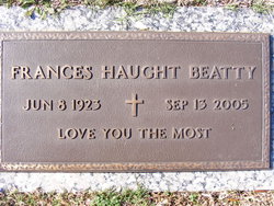 Frances <I>Haught</I> Beatty 
