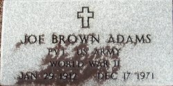 Pvt Joe Brown Adams 