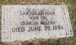 Sara <I>McNair</I> McLean 