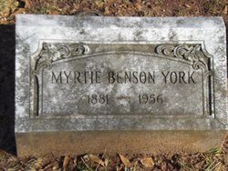 Myrtie <I>Benson</I> York 