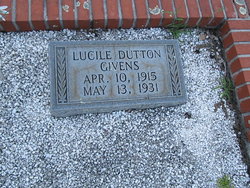 Mary Lucile <I>Dutton</I> Givens 