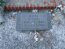 Martha L “Mattie” <I>Walker</I> Dutton 