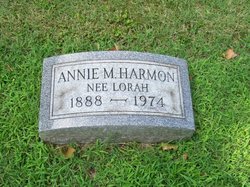 Anna May “Annie” <I>Lorah</I> Harmon 