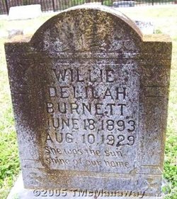 Willie Delilah <I>Dorton</I> Burnett 
