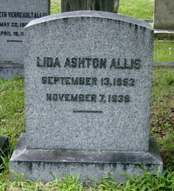 Eliza Burton “Lida” <I>Ashton</I> Allis 