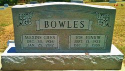 Maxine <I>Giles</I> Bowles 