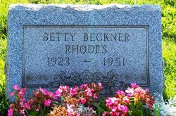 Betty <I>Beckner</I> Rhodes 