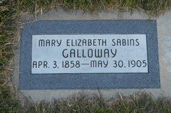 Mary Elizabeth <I>Sabin</I> Galloway 