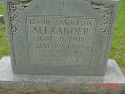 Lennie Bliss <I>Sanderson</I> Alexander 