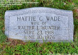 Hattie C. <I>Wade</I> Hunter 