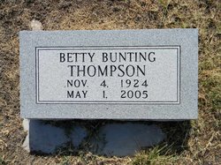 Betty <I>Bunting</I> Thompson 