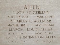 Lucille “Lucie” <I>St. Germain</I> Allen 