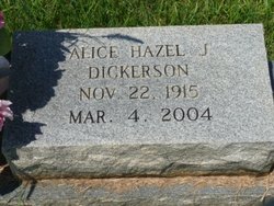 Alice Hazel <I>Johnson</I> Dickerson 