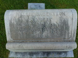 Nellie <I>Robertson</I> Sanders 