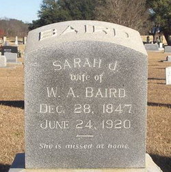 Sarah Jane <I>Jones</I> Baird 