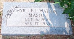 Myrtle Lee Lowell <I>Watson</I> Mason 