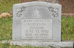 Mary Annette <I>Roberson</I> Allison 