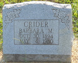 Barbara M <I>Durbin</I> Crider 