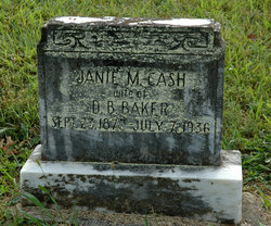 Janie M. <I>Cash</I> Baker 