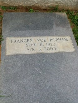 Frances Popham <I>Yoe</I> Franklin 