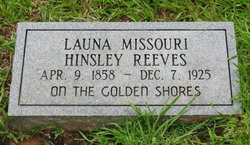 Missouri Ann <I>Hinesley</I> Reeves 