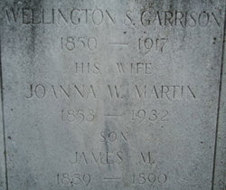 Joanna W “Josie” <I>Martin</I> Garrison 