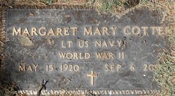 LT Margaret Mary “Peg” <I>Caine</I> Cotter 