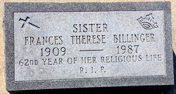 Sr Frances Therese Billinger 
