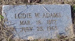 Louisa “Ludie” <I>Warren</I> Adams 
