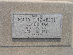 Emily Elizabeth “Bessie” <I>Middlebrooks</I> Amerson 