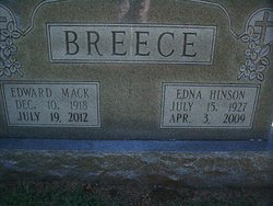 Edna Lee <I>Hinson</I> Breece 