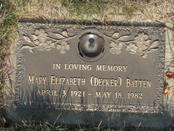 Mary Elizabeth <I>Decker</I> Batten 