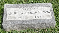 Annetta Elizabeth <I>Cline</I> Allison Hissom 