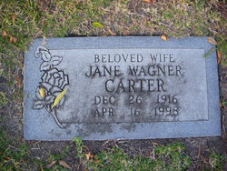 Jane Frances <I>Wagner</I> Carter 