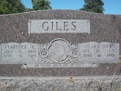Clara Mae <I>Gann</I> Giles 