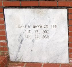 Juanita Lois <I>Barwick</I> Lee 