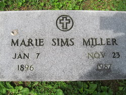 Marie <I>Sims</I> Miller 